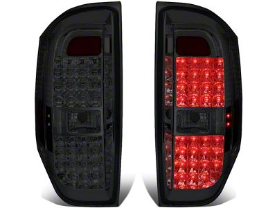 Full LED Tail Lights; Chrome Housing; Smoked Lens (14-18 Tundra)
