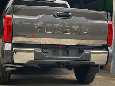 Tailgate Accent Trim; Stainless Steel (22-25 Tundra)