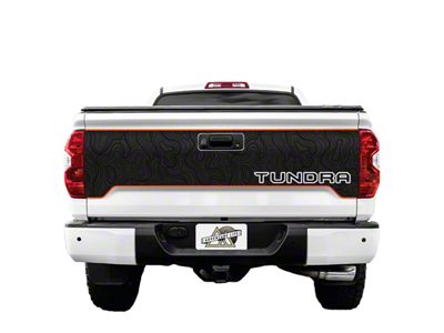 Tailgate Graphic; Matte Black with Red Outline (14-21 Tundra)