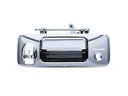 Tailgate Handle with Backup Camera and Keyhole Openings; Metal Handle; Chrome (14-21 Tundra)
