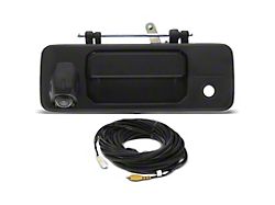Tailgate Handle Bezel with Backup Camera; Textured Black (14-21 Tundra)