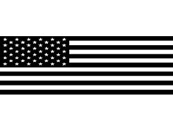 Tailgate Standard Flag Decal; Matte Black (07-26 Tundra)