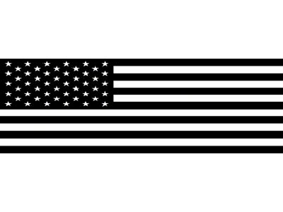 Tailgate Standard Flag Decal; Matte Black (07-25 Tundra)