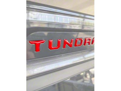 Third Brake Light Letter Inserts; Smoked Mesquite (22-25 Tundra)