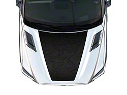 Topographic Map Hood Graphic; Black (22-26 Tundra)