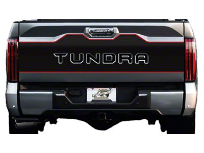 Topographic Map Tailgate Graphic; Black with Gloss Black Outline (22-25 Tundra)