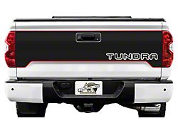 Topographic Map Tailgate Graphic; Black with Gloss Black Outline (14-21 Tundra)