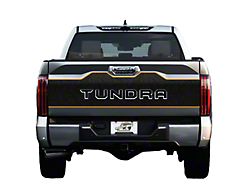 Topographic Map Tailgate Graphic; Black with Orange Outline (22-26 Tundra)