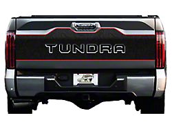 Topographic Map Tailgate Graphic; Black with Red Outline (22-25 Tundra)