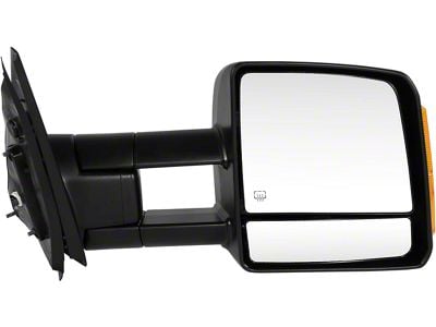 Towing Mirror Amber LED Turn Signal Lights; Passenger Side; Black (07-21 Tundra w/o Blindspot Monitoring)