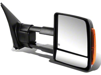 Towing Mirror; Powered; Heated; Amber LED Signal; Black; Right (07-16 Tundra)