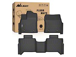 TPE Front and Rear Floor Liners; Black (22-25 Tundra CrewMax)