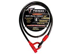 TRIMAFLEX Max-Dual Force U-Shackle Lock and Cable; 72-Inch x 15mm