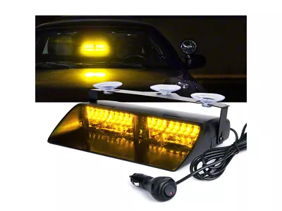 Undercover Series Windshield LED Strobe Lights with Suction Cups; Amber (Universal; Some Adaptation May Be Required)