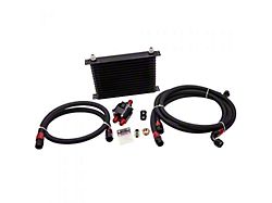 Universal Engine Oil Cooler with Oil Filter Adapter and Hose Kit; 15-Row (Universal; Some Adaptation May Be Required)