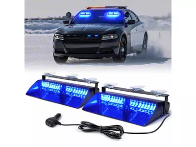 Unmarked Series Dual LED Dash Light Bars; White and Amber (Universal; Some Adaptation May Be Required)