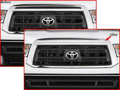 Upper Grille Accent Trim; Stainless Steel (07-09 Tundra)