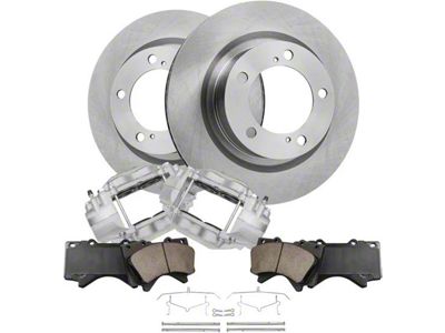 Vented 5-Lug Brake Rotor, Pad and Caliper Kit; Front (07-Early 15 Tundra)