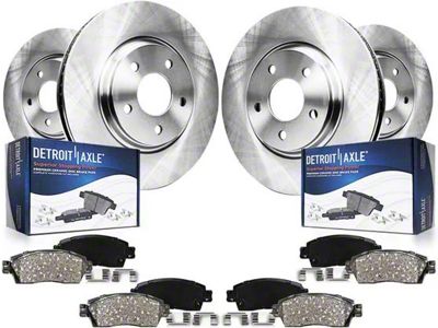 Vented 5-Lug Brake Rotor and Pad Kit; Front and Rear (07-21 Tundra)