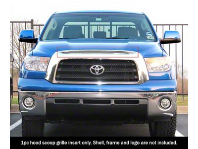 Wire Mesh Hood Scoop Overlay Grille; Polished (07-09 Tundra)