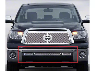 Wire Mesh Lower Bumper Grille Overlay; Polished (10-13 Tundra)