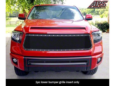 Wire Mesh Rivet Lower Bumper Grille Overlay; Black (14-21 Tundra)