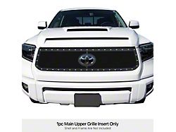 Wire Mesh Rivet Style Upper Replacement Grille; Black (18-19 Tundra w/ TSS Sensor)