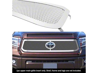Wire Mesh Upper Replacement Grille; Polished (18-19 Tundra w/ TSS Sensor)