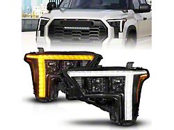 Z-Series Full LED Projector Headlights with DRL Switch and Initiation Feature; Black Housing; Clear Lens (22-25 Tundra w/o Factory LED Projector Headlights)