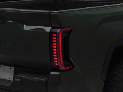 Z-Series Full LED Sequential Tail Lights with Initiation Feature; Black Housing; Clear Lens (22-25 Tundra w/o Factory Sequential Turn Signals)