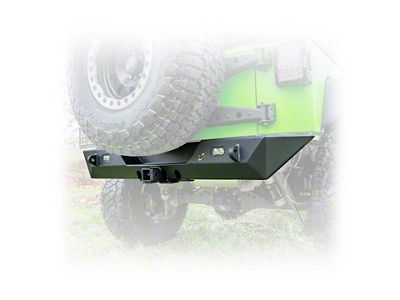 Turn Offroad Rear Bumper with LED Pod Lights and Hitch Receiver (07-18 Jeep Wrangler JK)