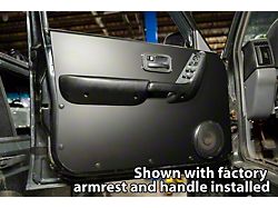 Turtle Laboratories Aluminum Front and Rear Door Panels for Factory Armrests; Flat Black (97-01 Jeep Cherokee XJ 4-Door w/ Power Windows)