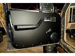 Turtle Laboratories Aluminum Front and Rear Door Panels for Factory Armrests; Flat Black (84-96 Jeep Cherokee XJ w/ Power Windows)