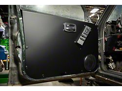 Turtle Laboratories Aluminum Front and Rear Door Panels with Mirror Switch Hole; Raw (97-01 Jeep Cherokee XJ 4-Door w/ Manual Windows)
