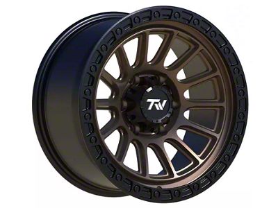 TW Offroad T22 Rotor Matte Black with Bronze 6-Lug Wheel; 17x9 ; 0mm Offset (10-24 4Runner)