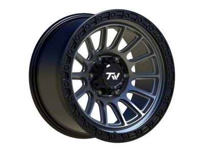 TW Offroad T22 Rotor Matte Black with Gun Metal 6-Lug Wheel; 17x9 ; 0mm Offset (10-24 4Runner)