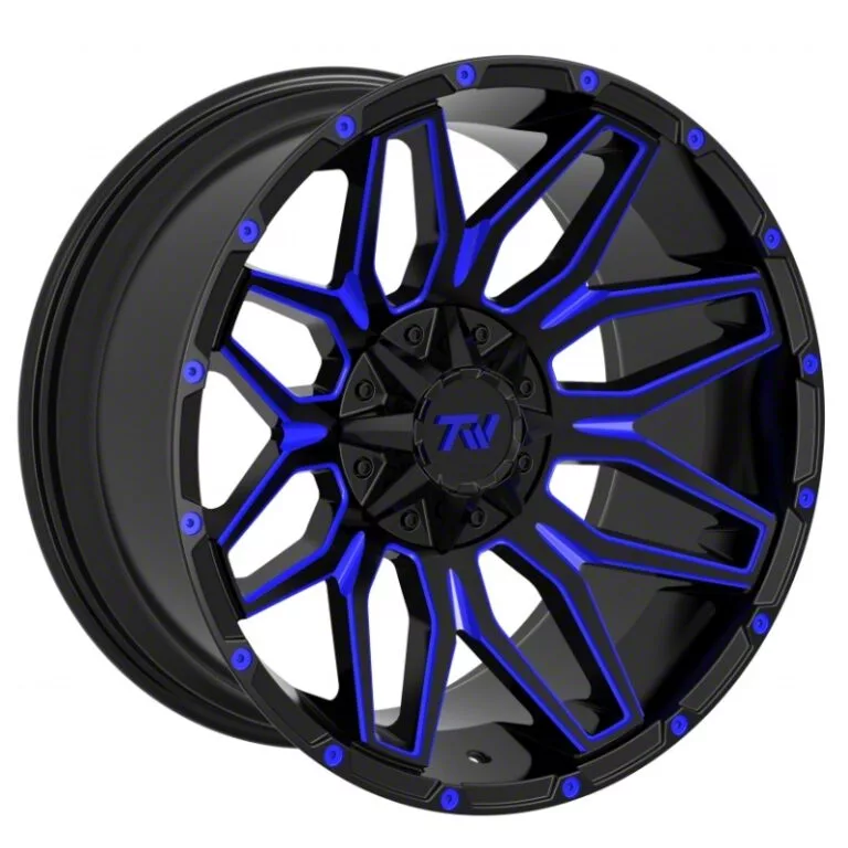 TW Offroad Tacoma T6 Speed Gloss Black with Red 6-Lug Wheel