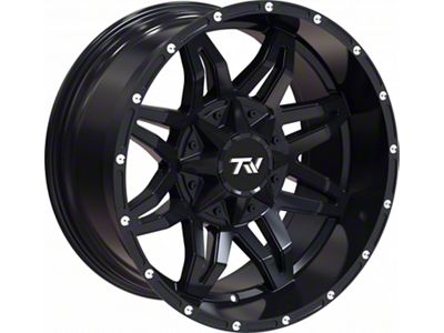 TW Offroad T2 Spider Gloss Black 6-Lug Wheel; 20x10; -12mm Offset (25-26 4Runner)