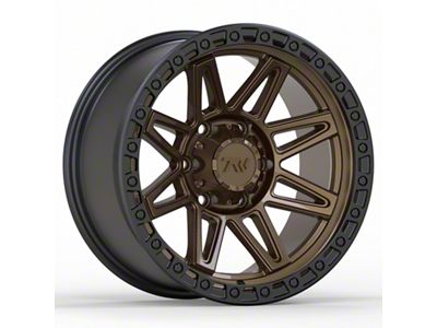 TW Offroad T23 Vector Matte Black with Bronze 6-Lug Wheel; 17x9 ; 0mm Offset (25-26 4Runner)