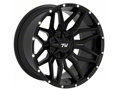 TW Offroad T3 Lotus Gloss Black 6-Lug Wheel; 22x12; -44mm Offset (25-26 4Runner)