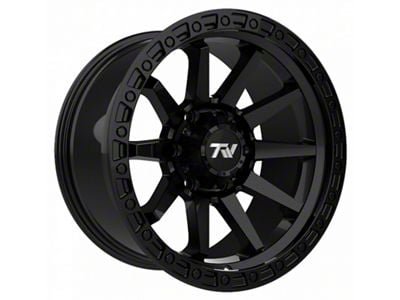 TW Offroad T21 Straight Matte Black 6-Lug Wheel; 17x9 ; 0mm Offset (03-09 4Runner)