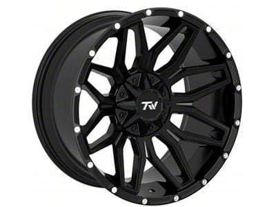 TW Offroad T3 Lotus Gloss Black 6-Lug Wheel; 22x12; -44mm Offset (21-25 Bronco, Excluding Raptor)