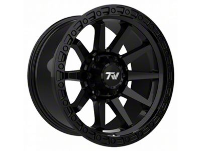 TW Offroad T21 Straight Matte Black 6-Lug Wheel; 17x9 ; 0mm Offset (24-25 Tacoma)