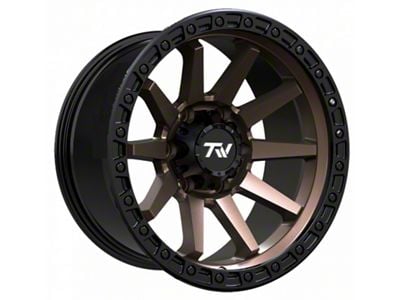 TW Offroad T21 Straight Matte Black with Bronze 6-Lug Wheel; 17x9 ; 0mm Offset (24-25 Tacoma)