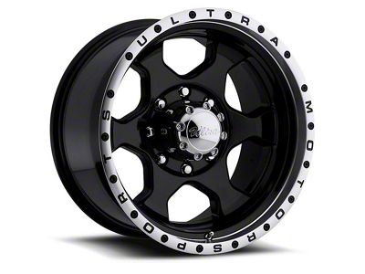 Ultra Wheels Rogue Gloss Black Machined 6-Lug Wheel; 17x8; 10mm Offset (24-25 Tacoma)