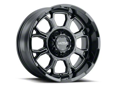 Ultra Wheels Commander Gloss Black Milled Wheel; 17x9; 12mm Offset (07-18 Jeep Wrangler JK)