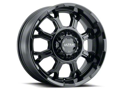 Ultra Wheels Commander Gloss Black Wheel; 20x10; -19mm Offset (07-18 Jeep Wrangler JK)