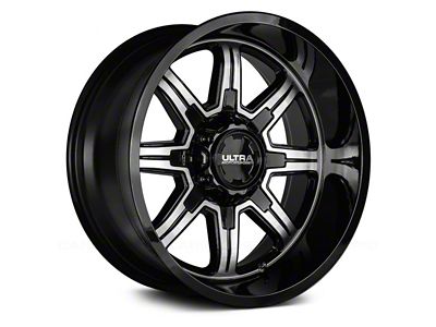Ultra Wheels Menace Gloss Black with Diamond Cut Accents 6-Lug Wheel; 20x10; -25mm Offset (16-23 Tacoma)
