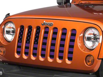 Under The Sun Inserts Grille Insert; Old Glory Purple (07-18 Jeep Wrangler JK)