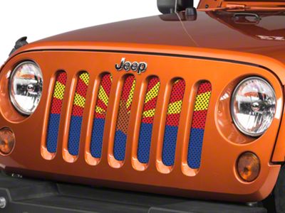 Under The Sun Inserts Grille Insert; Arizona State Flag (07-18 Jeep Wrangler JK)